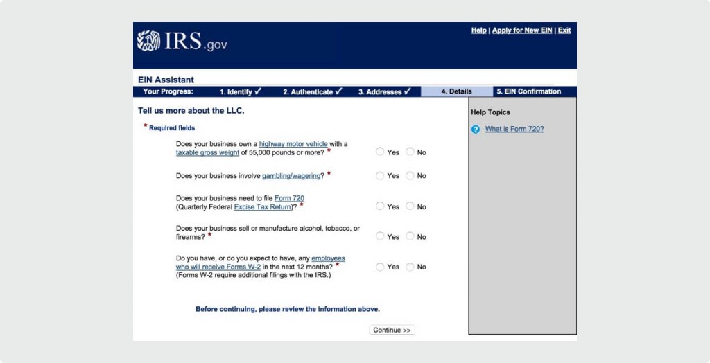 Apply online for your EIN on the IRS website