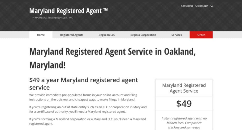 Best Registered Agent Service In Maryland