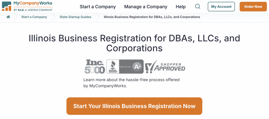 MyCompanyWorks - Illinois LLC formation service