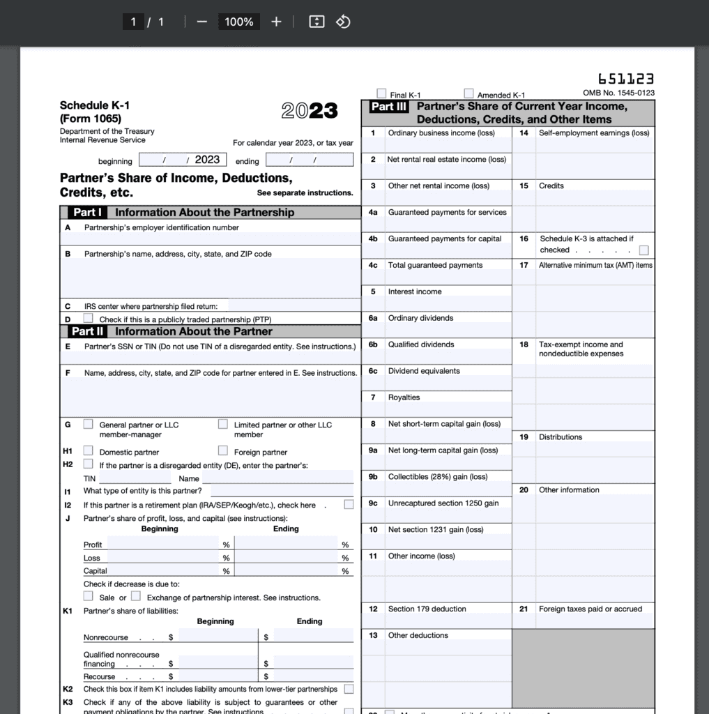 Schedule K-1
